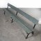 French Long Green Station Bench with Cast Legs, 1960s, Image 8