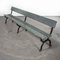 French Long Green Station Bench with Cast Legs, 1960s, Image 3
