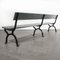 French Long Green Station Bench with Cast Legs, 1960s 9