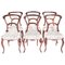 Antique Victorian Carved Rosewood Dining Chairs, Set of 6 1