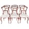 Antique Victorian Carved Rosewood Dining Chairs, Set of 6, Image 1