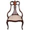 Antique 19th-Century Victorian Mahogany Inlaid Armchair, Image 1