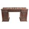 Antique Ornate Carved Anglo-Indian Oak Padauk Breakfront Pedestal Sideboard, Image 1