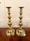 Large Antique Victorian Brass Candlesticks, Set of 2 7