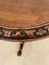 Antique Victorian Carved Walnut Circular Lamp Table, Image 2