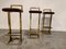 Brass Bar Stools from Belgochrom, 1970s, Set of 3 2