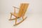 Rocking Chair Mid-Century en Pin de Göran Malmvall, Suède, 1940s 8