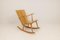 Rocking Chair Mid-Century en Pin de Göran Malmvall, Suède, 1940s 4