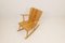 Rocking Chair Mid-Century en Pin de Göran Malmvall, Suède, 1940s 7