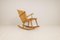 Rocking Chair Mid-Century en Pin de Göran Malmvall, Suède, 1940s 2