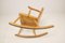Rocking Chair Mid-Century en Pin de Göran Malmvall, Suède, 1940s 14