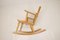 Rocking Chair Mid-Century en Pin de Göran Malmvall, Suède, 1940s 16