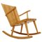 Rocking Chair Mid-Century en Pin de Göran Malmvall, Suède, 1940s 1