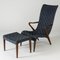 Lounge Chair with Footstool by Axel Larsson for Bodafors, Set of 2, Image 1