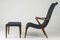 Lounge Chair with Footstool by Axel Larsson for Bodafors, Set of 2 3