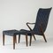 Lounge Chair with Footstool by Axel Larsson for Bodafors, Set of 2 2