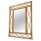 Specchio rettangolare in vimini e bambù, Francia, anni '60, Immagine 1