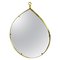 Italienischer Mid-Century Teardrop Wandspiegel aus Messing von Gio Ponti 1