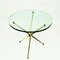 Table Basse Circulaire Mid-Century en Laiton et Verre, Italie 5