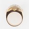 French Diamond Pavement 18 Karat Rose Gold Tank Ring, 1940s 18