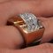 French Diamond Pavement 18 Karat Rose Gold Tank Ring, 1940s 19