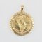 French Diamond 18 Karat Yellow Gold Barbade Coin Pendant 11