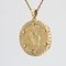 French Diamond 18 Karat Yellow Gold Barbade Coin Pendant 6