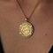 French Diamond 18 Karat Yellow Gold Barbade Coin Pendant 5