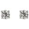 Boucles d'Oreilles Modernes en Or Blanc 18 Carats avec Diamants, Set de 2 1
