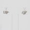 Modern Diamond 18 Karat White Gold Stud Earrings, Set of 2 6