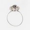 Anello in oro bianco a 18 carati con zaffiro e diamanti, Francia, Immagine 11