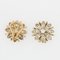Diamond 18 Karat Yellow White Gold Flower Clip Earrings, 1960s 5