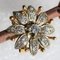Boucles d'Oreilles Clip Fleur en Or Blanc et Jaune 18 Carats, 1960s 4
