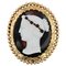 French Bi-Layer Agate & Cameo 18 Karat Yellow Gold Brooch, 1880s 1