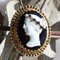 French Bi-Layer Agate & Cameo 18 Karat Yellow Gold Brooch, 1880s, Image 10