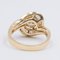 Vintage 18 Karat Gelbgold Ring mit Zentralem Diamanten und Baguette in Outline, 1970er 4