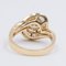 Vintage 18k Yellow Gold Ring with Central Diamond and Baguette in Outline, 1970s 4