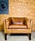 Fauteuil Mid-Century en Cuir Cognac de Grant Mobelfabrik, Danemark 1