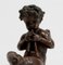 Kleiner Bronze Cherub auf Marmorsockel, spätes 19. Jh 6