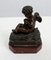 Small Bronze Cherub on Marble Base, Late 19th Century 2