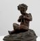 Small Bronze Cherub on Marble Base, Late 19th Century 5