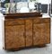 Art Deco Sideboard with Hanging Mirror in Poplar Root, Italy 1