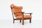 Brazilian Ox Lounge Chair in Rosewood and Leather, Brazil, 1960s 3