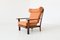 Brazilian Ox Lounge Chair in Rosewood and Leather, Brazil, 1960s 1