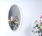 Espejo de pared ovalado de madera blanca, años 60, Imagen 6