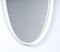 Oval White Wooden Wall Mirror, 1960s 4
