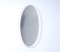 Oval White Wooden Wall Mirror, 1960s 1