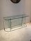 Glass Side Table or TV Table by Leon Rosen, 1980s 1