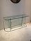 Glass Side Table or TV Table by Leon Rosen, 1980s, Image 1