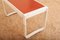 Child's Desk with White Molded Wood Legs and Wood & Red Linoleum Top, 1950s or 1960s 2